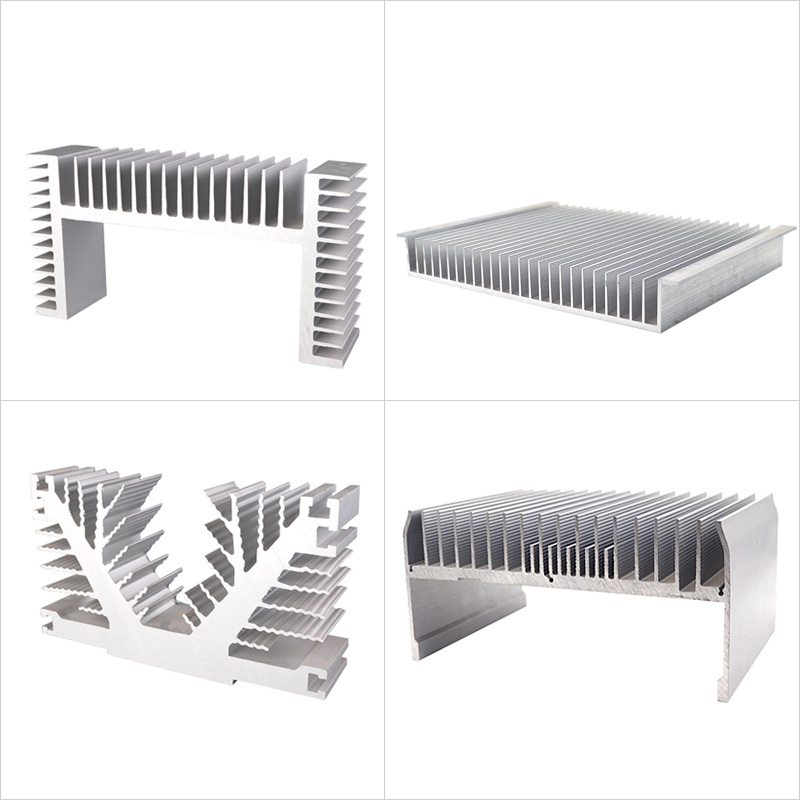 Extrusion de profil de radiateur en aluminium de dissipateur de chaleur personnalisée par OEM d'usine pour le profil en aluminium de LED