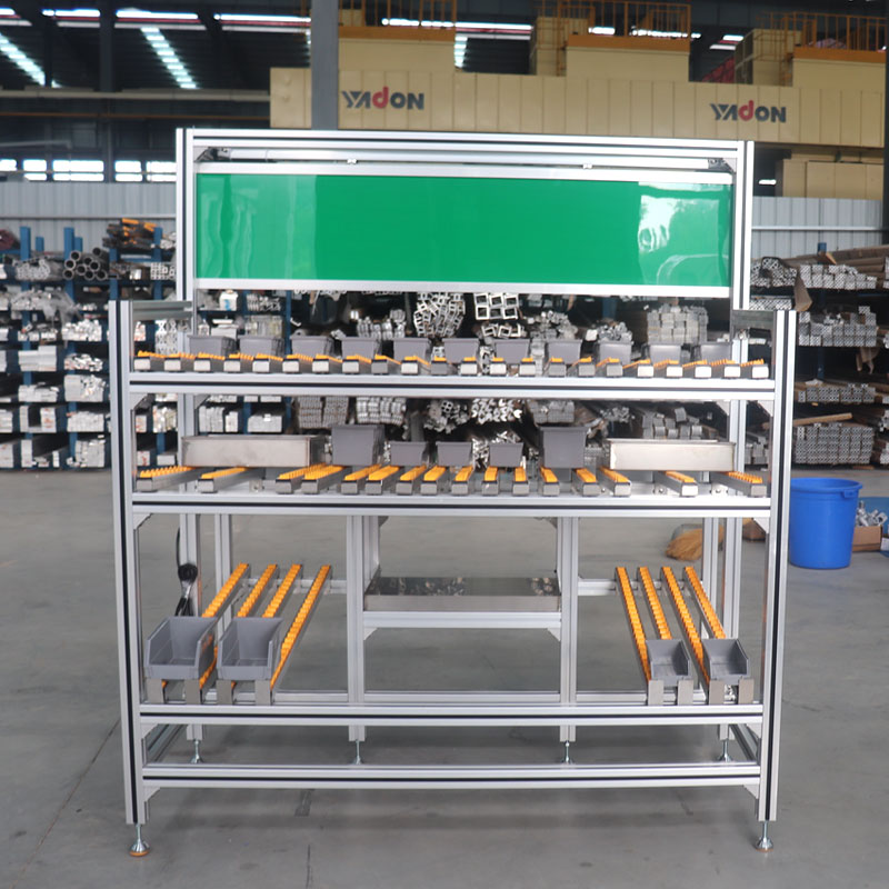 Établi de table de travail de montage de ligne de production d'usine avec le poste de travail de supports d'écoulement de profil en aluminium